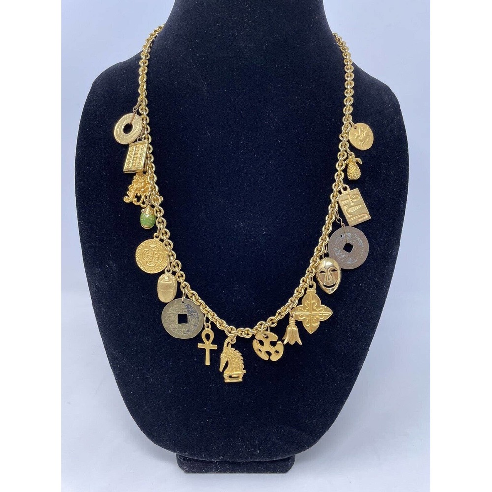 1/20 14 K GF Egyptian Revival Charm Pendant Necklace Art Institute Of Chicago